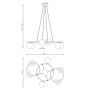Lampa wisząca 6x10 W biała-czarna-grafitowa 13826 Emibig Libra zdj.2