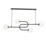 Lampa wisząca 4x10 W biała-czarna 13834 Emibig Atria zdj.1