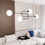 Lampa wisząca 4x10 W biała-czarna 13834 Emibig Atria zdj.4