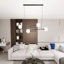 Lampa wisząca 4x10 W biała-czarna 13834 Emibig Atria zdj.5