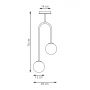Lampa podsufitowa 2x10 W czarna-grafitowa 13842 Emibig Atria zdj.2