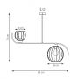Lampa podsufitowa 2x15 W czarna 13852 Emibig Echo zdj.2