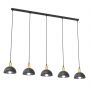 Lampa wisząca 5x15 W czarna-złota 13865 Emibig Moto zdj.1