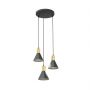 Lampa wisząca 3x10 W czarna-złota 13883PREM Emibig Rosa zdj.1