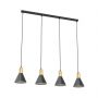 Lampa wisząca 4x10 W czarna-złota 13884 Emibig Rosa zdj.1