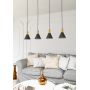 Lampa wisząca 4x10 W czarna-złota 13884 Emibig Rosa zdj.5
