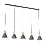 Lampa wisząca 5x10 W czarna-złota 13885 Emibig Rosa zdj.1