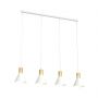 Lampa wisząca 4x10 W biała-złota 13894 Emibig Rosa zdj.1