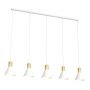 Lampa wisząca 5x10 W biała-złota 13895 Emibig Rosa zdj.1