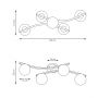 Lampa podsufitowa 4x10 W czarna-grafitowa 13914 Emibig Opus zdj.2