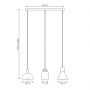 Lampa wisząca 3x10 W czarna-złota 14023 Emibig Fox zdj.2