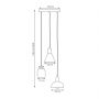 Lampa wisząca 3x15 W czarna 14023PREM Emibig Fox zdj.2