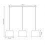 Lampa wisząca 3x15 W czarna-beżowa 14043 Emibig Epoca zdj.2