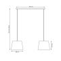 Lampa wisząca 2x10 W czarna-szary/popielaty 14052 Emibig Epoca zdj.2
