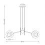 Lampa wisząca 4x15 W czarna 14094 Emibig Skiva zdj.2