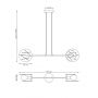 Lampa wisząca 2x15 W czarna 14112 Emibig Xotic zdj.2