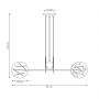 Lampa wisząca 4x15 W czarna 14114 Emibig Xotic zdj.2