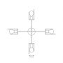 Lampa wisząca 4x15 W czarna 14114 Emibig Xotic zdj.6