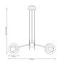 Lampa wisząca 4x15 W biała 14144 Emibig Euforia zdj.2