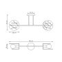 Lampa podsufitowa 2x15 W czarna 14152 Emibig Frick zdj.2
