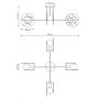 Lampa podsufitowa 4x15 W biała 14164 Emibig Frick zdj.2