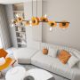 Lampa wisząca x15 W czarna-pomarańczowa 14288 Emibig Token zdj.3