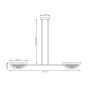 Lampa wisząca 2x15 W czarna 14302 Emibig Saber zdj.2