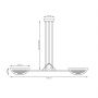 Lampa wisząca 4x15 W czarna 14304 Emibig Saber zdj.2