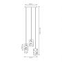 Lampa wisząca 3x15 W czarna 14313PREM Emibig Tank zdj.2