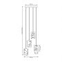 Inteligentna lampa wisząca 4x15 W czarna 14314PREM Emibig Tank zdj.2