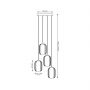 Lampa wisząca 4x15 W czarna-grafitowa 14344PREM Emibig Verdi zdj.2