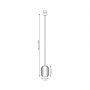 Lampa wisząca 1x15 W biała-czarna 14351 Emibig Verdi zdj.2