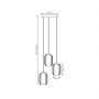 Lampa wisząca 3x15 W biała-czarna 14353PREM Emibig Verdi zdj.2