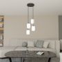 Lampa wisząca 4x15 W biała-czarna 14354PREM Emibig Verdi zdj.3