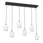 Lampa wisząca 6x15 W biała-czarna 14356 Emibig Verdi zdj.1