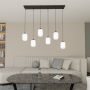 Lampa wisząca 6x15 W biała-czarna 14356 Emibig Verdi zdj.3