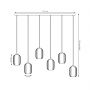 Lampa wisząca 6x15 W biała-czarna 14356 Emibig Verdi zdj.2