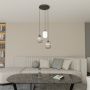 Lampa wisząca 3x15 W biała-czarna-grafitowa 14363PREM Emibig Verdi zdj.3