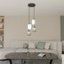 Lampa wisząca 4x15 W biała-czarna-grafitowa 14364PREM Emibig Verdi zdj.3