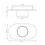 Lampa podsufitowa 1x12 W czarna-drewno 14381 Emibig Diaz zdj.2