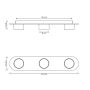 Lampa podsufitowa 3x12 W czarna-drewno 14383 Emibig Diaz zdj.2