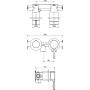 Bateria wannowo-prysznicowa podtynkowa czarna AREX1240BL Excellent Pi zdj.2