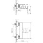 Bateria prysznicowa ścienna czarna ARNL1108BS Excellent Glad zdj.2