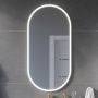 Lustro 50x100 cm owalne z oświetleniem biały DOEXLU100050AC Excellent Lumiro zdj.4