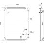 Lustro 70x100 cm prostokątne z oświetleniem z matą grzewczą DOEXLU100070AC Excellent Lumiro zdj.2