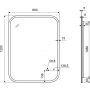 Lustro 80x120 cm prostokątne z oświetleniem z matą grzewczą DOEXLU120080AC Excellent Lumiro zdj.2