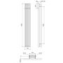 Grzejnik łazienkowy dekoracyjny 180x23 cm biały GREXVE180235SPWH Excellent Verdi zdj.2
