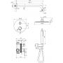Zestaw prysznicowy podtynkowy z deszczownicą AREXSET1245NB Excellent Pi zdj.2