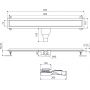 Odpływ liniowy z rusztem 80 cm INEX1515800RBL Excellent Stilio zdj.2