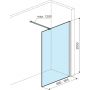 Ścianka prysznicowa walk-in 90 cm miedź szczotkowany/szkło przezroczyste KAEX1506900LPCB Excellent Vidoq zdj.3